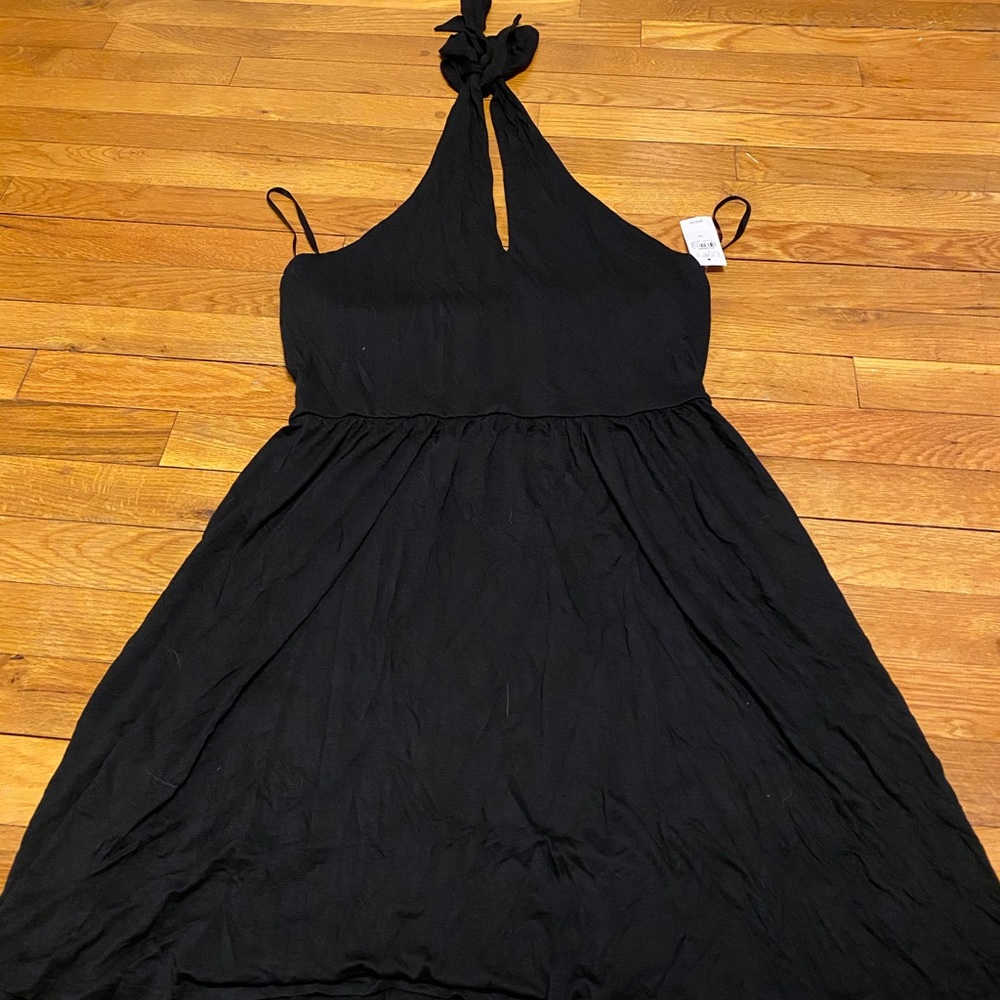 Black halter dress